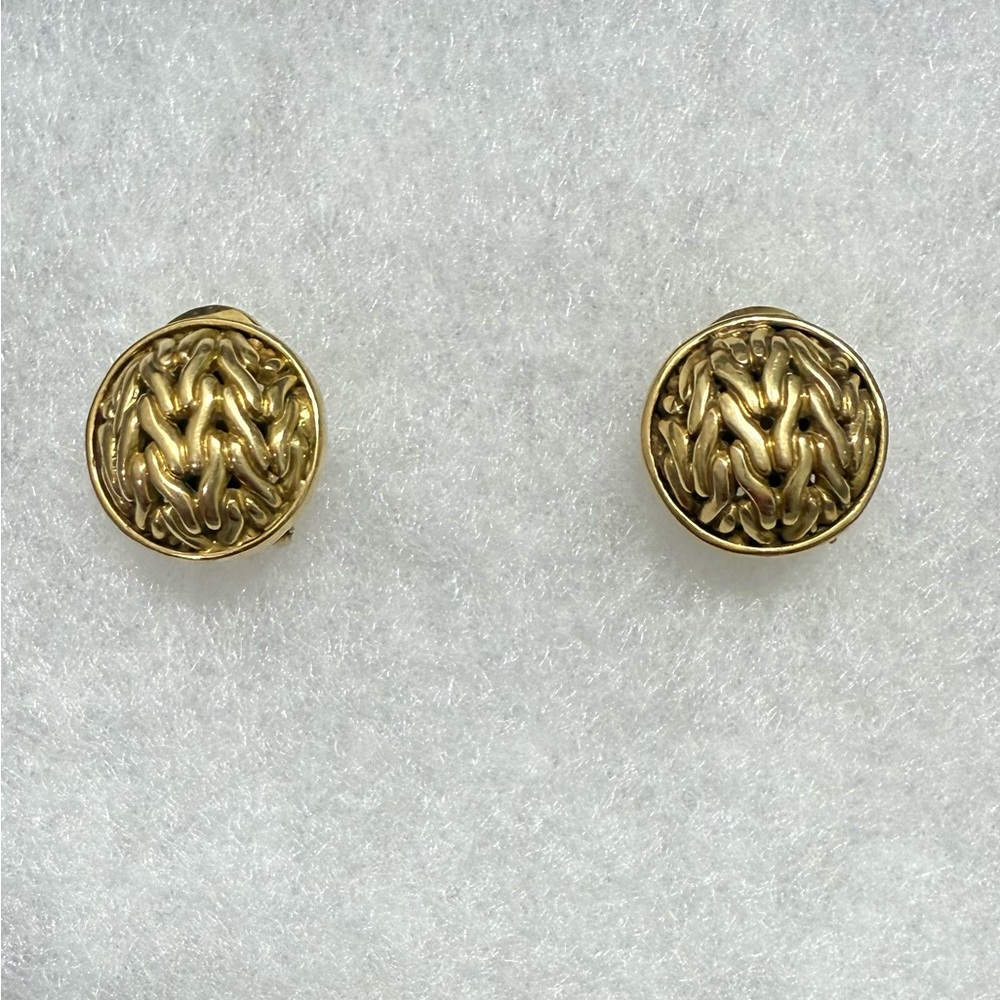 John Hardy Gold Woven Earrings